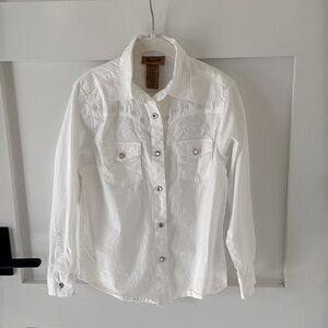 Wrangler Girls Diamond Snap Shirt - M